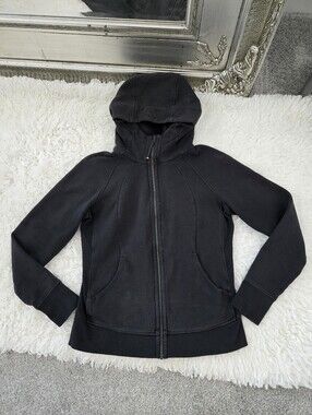 Lululemon Scuba Full-Zip Hoodie in black. Size 12.